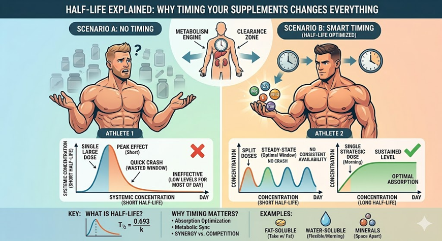 Half-Life Explained: Why Timing Your Supplements Changes Everything